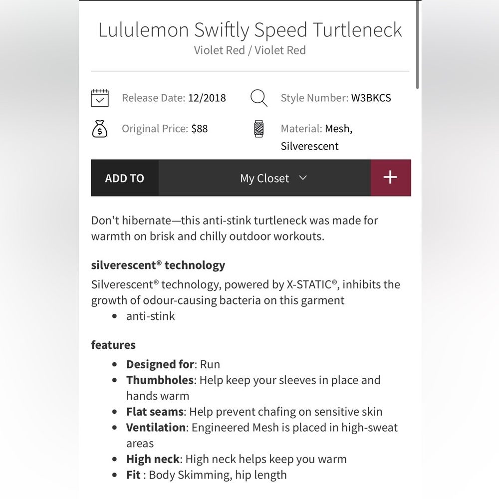 Lululemon Swiftly Speed Turtleneck - Size 6 - Picture 15 of 15